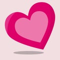 valentine sweethearts pink heart in pink heart 05 Royalty Free Stock Photo