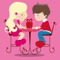 valentine sweethearts sitting couple 03 Royalty Free Stock Photo