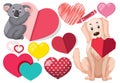 Valentine theme with many hearts Royalty Free Stock Photo