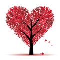 Valentine tree, love, leaf from hearts