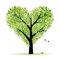 Valentine tree, love, leaf from hearts