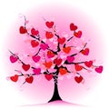 Valentine tree, love, leaf from hearts Royalty Free Stock Photo