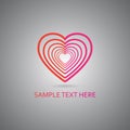 Valentine vector heart symbol