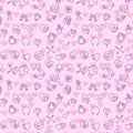 Valentine vector seamless pattern