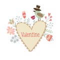 Valentine, wedding, birthday card or invitation wi Royalty Free Stock Photo