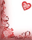 Valentine or Wedding invitation Border Royalty Free Stock Photo