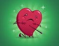 Valentine wounded heart. Royalty Free Stock Photo