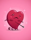 Valentine wounded heart.