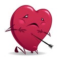 Valentine wounded heart. Royalty Free Stock Photo