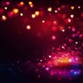 Valentine's Day background with heart-shaped bokeh lights Royalty Free Stock Photo