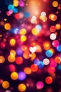 Valentine's Day background with heart-shaped bokeh lights Royalty Free Stock Photo