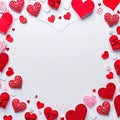 Valentine's Day Background With Red Heart Shape On White Background , Valentine's Day Concert