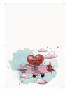 A7 Valentine's Day Card Royalty Free Stock Photo