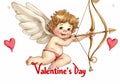 Valentine& x27;s Day design with Cupid illustration