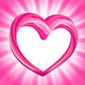 Valentines background, abstract pink heart shape Royalty Free Stock Photo