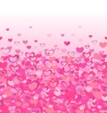 Valentines background with abstract pink hearts Royalty Free Stock Photo