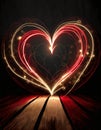 Valentines Background, Heart wood, Valentine day love Royalty Free Stock Photo