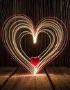 Valentines Background, Heart wood, Valentine day love Royalty Free Stock Photo