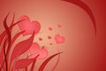 Valentines background with hearts