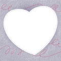 Valentines background - white heart. Royalty Free Stock Photo