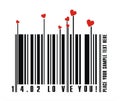 Valentines bar code