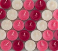 Valentines Candles Diagonal Across Image