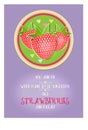 Valentines card from phrase love strawberry