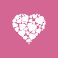 Valentines composition of the hearts. Vector illustration