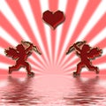 Valentines cupids Royalty Free Stock Photo