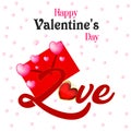 Happy Valentines day greeting card