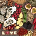 Valentines Day Aphrodisiac Food Royalty Free Stock Photo