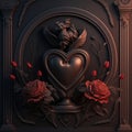 Valentines Day Artistic Neo-Classicism for a Beautiful background (generative AI)