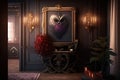 Valentines Day Artistic Tenebrism for a Beautiful interior design (generative AI) Royalty Free Stock Photo