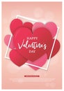 Valentines day background with balloons heart sale banner.Valentines day invitation brochure flyer, leaflet, wallpaper with pink