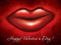 Big red lips Royalty Free Stock Photo