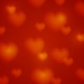 Valentines day background with blurred hearts Royalty Free Stock Photo