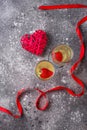 Valentines Day background. Champagne with strawberry Royalty Free Stock Photo