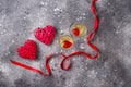 Valentines Day background. Champagne with strawberry Royalty Free Stock Photo