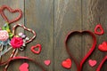 Valentines day background and decorations.love shape b