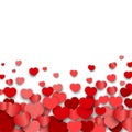 Valentines Day Background with Heart Stickers Royalty Free Stock Photo