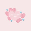 Valentines day Background Design with hearts
