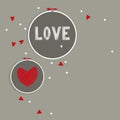 Valentines day background with embroidered heart Royalty Free Stock Photo