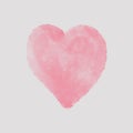 Valentines Day background with hand painted watercolour heart design