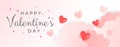 Valentines day background with Heart Shaped Balloons. Valentine\'s day sale banner template with 3D hearts with cloud. Vector