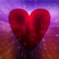 Valentines day background with heart and stars Royalty Free Stock Photo