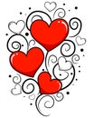 Valentines Day Background with Heart Vine