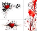 Valentines Day background with hearts and flower Royalty Free Stock Photo