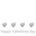 Valentines day background red romantic hearts border frame Royalty Free Stock Photo