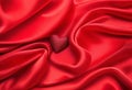 Valentines Day Background, Valentine Heart Red Silk Fabric, Wedding Love Royalty Free Stock Photo