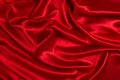 Valentines Day Background, Valentine Heart Red Silk Royalty Free Stock Photo
